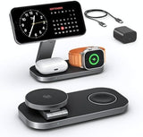 3-in-1 Wireless Charging Pad — 15W Fast Charging Station for Phone, Smart Watch & Earbuds
