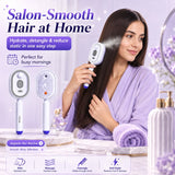 Steam Brush | Rechargeable Detangling Tool with Oil .