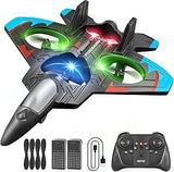 RC Jet Fighter — Remote Control Airplane Toy | 2.4GHz | LED Lights | Rechargeable Battery | Outdoor Flying Toy for Kids & Adults