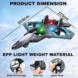 RC Jet Fighter — Remote Control Airplane Toy | 2.4GHz | LED Lights | Rechargeable Battery | Outdoor Flying Toy for Kids & Adults