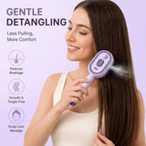 Steam Brush | Rechargeable Detangling Tool with Oil .