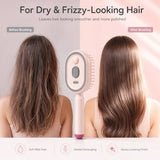Steam Brush | Rechargeable Detangling Tool with Oil .