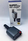 All-in-1 Retractable Multi Charging Cable | Fast Charge for iPhone, Android & Type-C Devices
